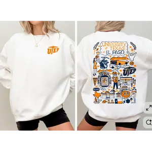 Custom University Hand Sketched Graphic Sweatshirt - White Color, Personalized College Crewneck, Game Day Sports Pullover, Cozy Vintage-Style Top for Sports Lovers