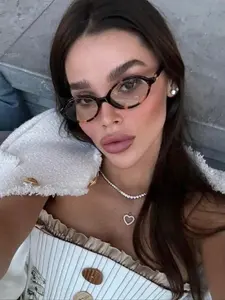 Women's Vintage Full Rim Eyeglasses, Trendy Casual Eyeglasses for Everyday Use, Fashion Accessories for Outdoor Activities