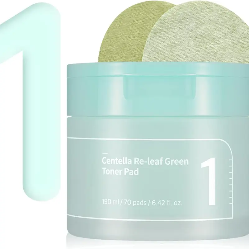 [Numbuzin] No.1 Centella Re-leaf Green Toner Pad 190ml (70 pads), Pure-Full Calming Herb Toner Pad, Acne-Prone Skin, Centella Asiatica, Deep Calming