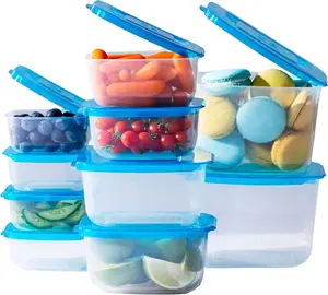 Mr. Lid 10-Piece Food Storage Set - Patented Attached-Lid Containers | Microwave, Freezer & Dishwasher Safe | Leak-Resistant & Airtight | BPA-Free | Stackable & Nestable | Made in USA | Lifetime Warranty