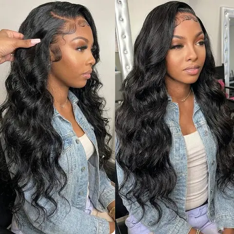 Bling Hair 13x6 Body Wave Lace Front Wigs Human Hair Pre plucked With Baby Hair 180 Density Human Hair Wigs For Women HD Lace Frontal Wig sohochic