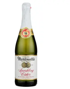 Martinelli's Gold Medal Sparkling Cider 25.4 Fl Oz Glass Bottle Non Alcoholic Sparkling Apple Juice Premium Carbonated Cider Beverage for Holidays Parties Celebrations Family Gatherings Gluten Free No Added Sugar