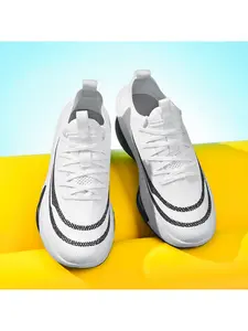 4-Color High-Elastic Flyknit Casual, Athletic Running Shoes (39-45 Sizing) - Breathable Flyknit Upper + Supercritical MD High-Elastic Sole + Anti-Slip Outsole, For Daily Commute & Light Sports, Breathable, Shock-Absorbing & Rebound, Durable & Stur