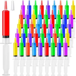 150 Pack Syringes with Tip Cap, 20ml Liquid Syringe BPA-Free Suringes,Washable,Durable, Party Nurses, Halloween, Thanksgiving day, Christmas