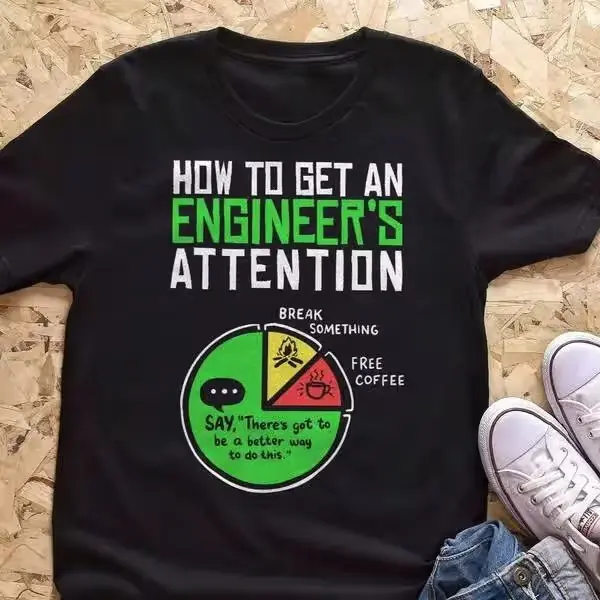 Funny Engineer Shirt Men Engineering Lover T-Shirt Science Nerd Programmer Developer Tshirt Mechanical Chemical Engineer Unisex