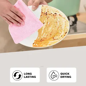 Reusable Microfiber Cleaning Cloth Roll, Tear-Away Washable Cleaning Towels for Car Garage Workshop, Heavy Duty Absorbent Dish Rags for RV Kitchen, 20 Count