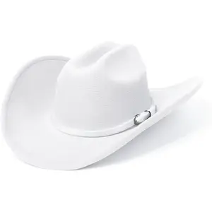 Cowboy Hats for Women and Men with Wide Brim Felt Western Hats for Cowgirls and Cowboys