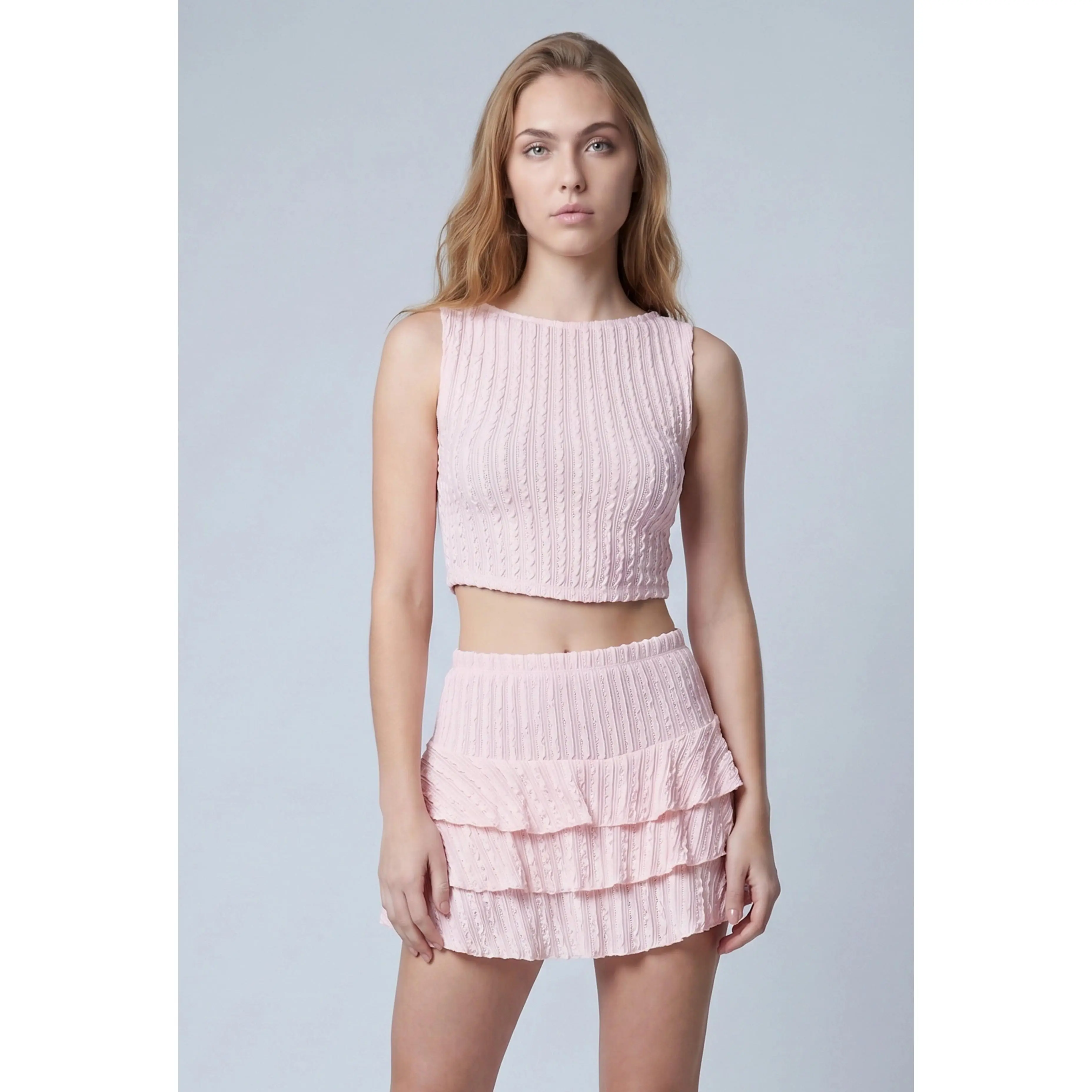 Textured Crop Top