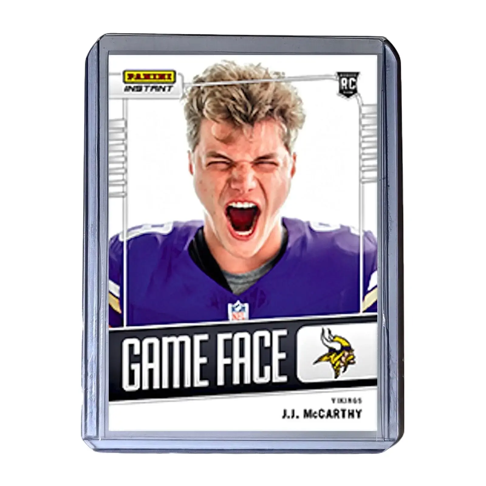 JJ McCarthy 2024 Panini Game Face NFL #8 Rookie Football Card Vikings PreSale