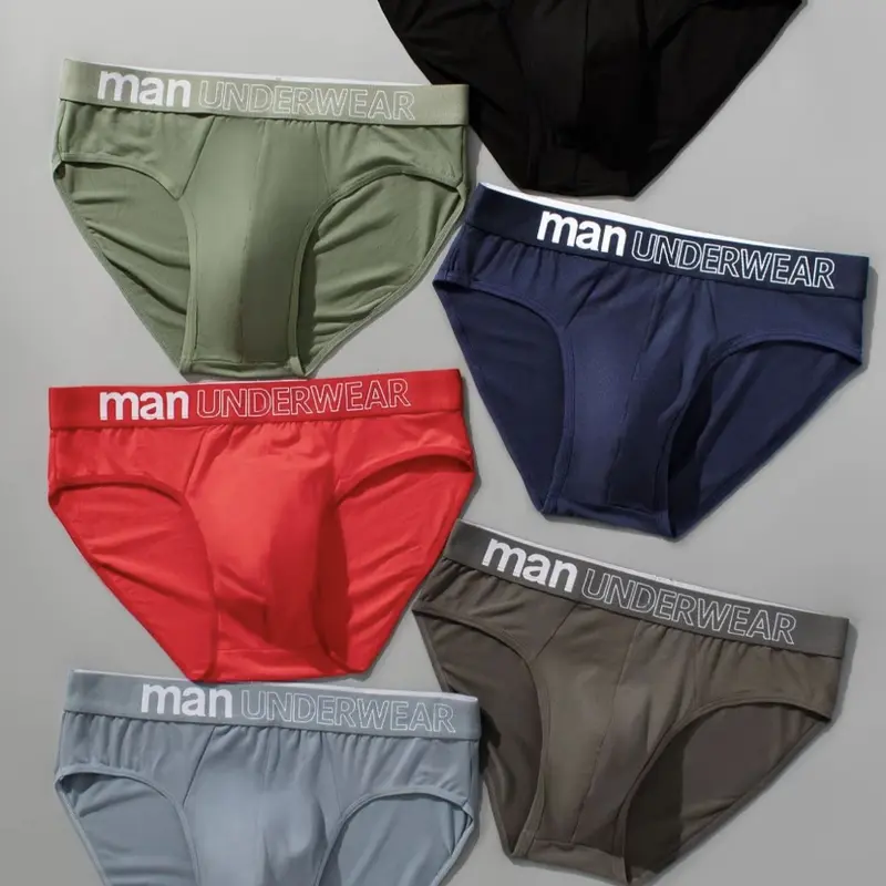 Men's Casual 6-Piece Boxer Briefs Multipack - Plain Soft Stylish Brief, Assortment Set Multi-Item Menswear Underwear with Letter Logo Waistband, Comfortable Fit Boxer Boxershorts (Valentine's Day Gift Option)