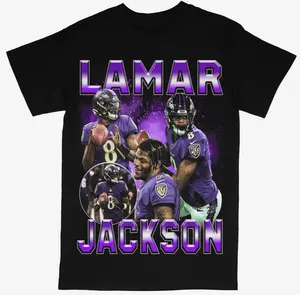 Lamr Jacks0n T-shirt For Men Women, For Fans Unisex Casual Streetswear Top Baltimore Ravens Football