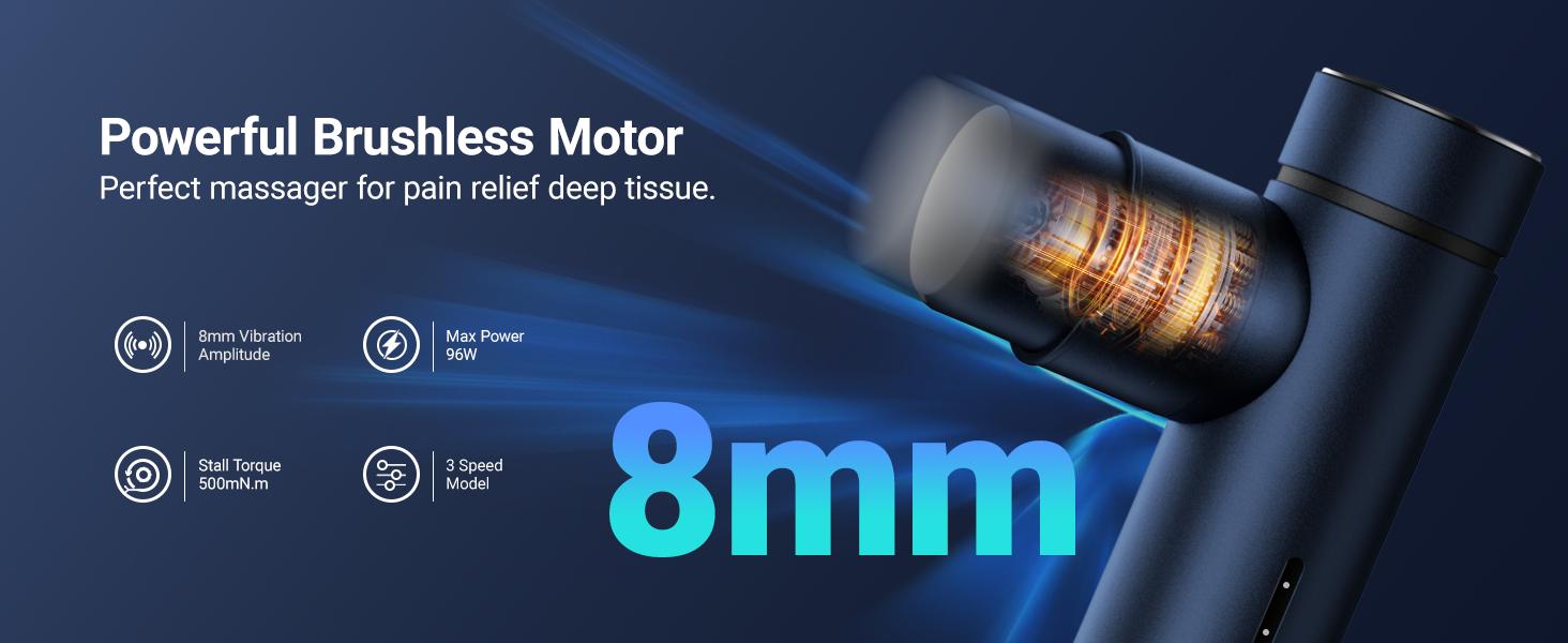 MERACH Portable Handheld Fascia Massage Machine, Body Care Mini Muscle Massager, Ideal for Thoughtful Gifts Brush Adjustable, dealsforyoudays