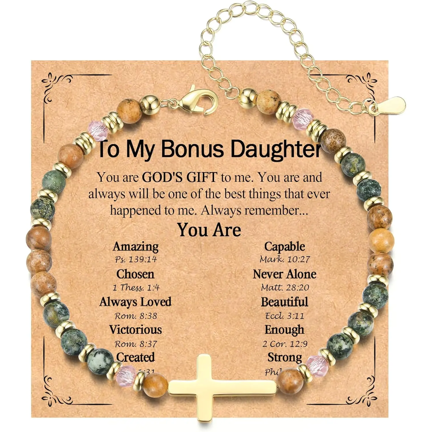 Cross Bracelet for Women, Christian Gifts Adjustable Dainty Cross Bracelet, Christmas Confirmation Baptism Easter Religious Gifts for Daughter Niece Granddaughter Sister Godmother Friend