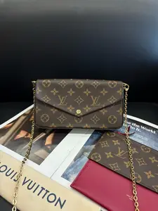 Pre-owned Louis Vuitton Leather Shoulder Bags Preloved LV monogram multi pochette bag D1127#