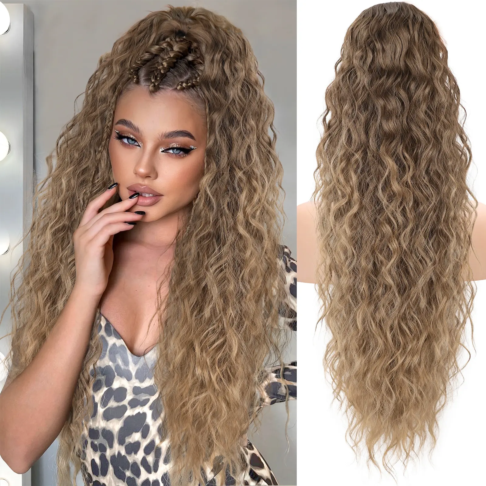Ombre Ash Brown Claw clip Ponytails