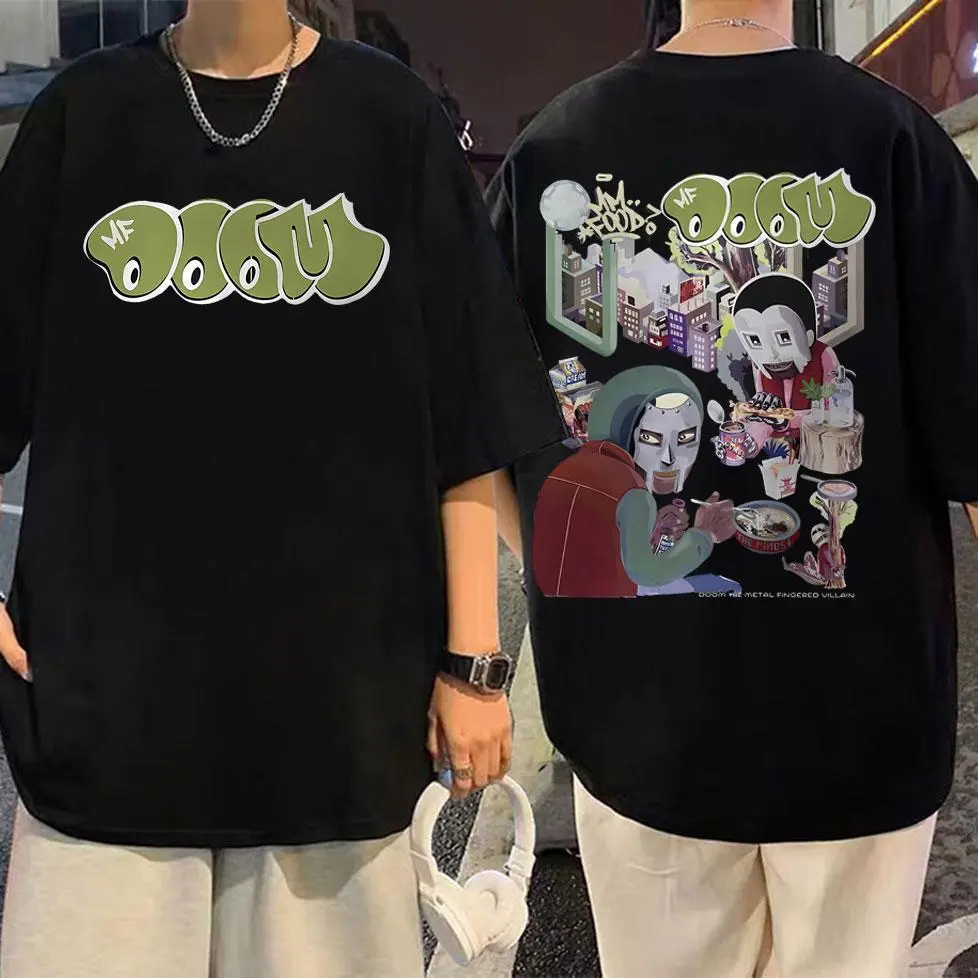 Rapper Mf Doom MM FOOD Graphic T Shirts Fashion Hip Hop Vintage Short Sleeve T-shirt Men Women Casual Oversized Cotton T-shirts