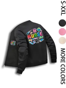 Medical Jacket, Women's Long-Sleeve Zip-Up Fitted Outer Jacket, Casual Daily Wear Top, Comfortable & Stylish Design, Suitable for Layering & Daily Use, Comfortable & Durable Design, Ideal Gift