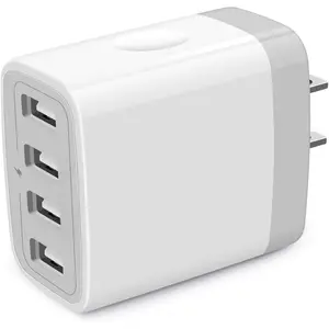 USB Charger Adapter, 2-Pack  4.8A 4-Muti Port Phone Wall Plug Fast Charging Block Box for iPhone 15 14 13 12 Pro Max 11 SE 10 XR XS X 8 7,  Galaxy, , , Pixel, Power Cube Base Brick