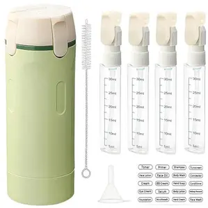 Stop Messy Packing! 4-in-1 Travel Leakproof Toiletry Bottle Set, Portable Liquid Dispenser for Shampoo, Lotion & Soap, TSA Approved Travel Essentials, travel dispenser bottles