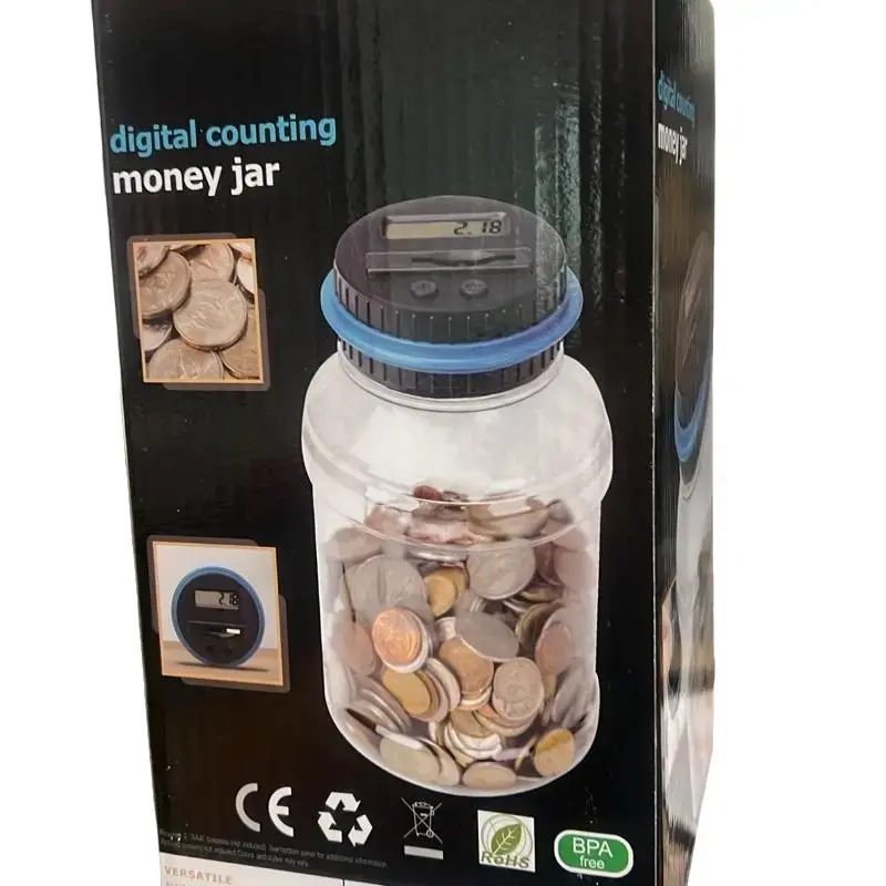 Digital counting money jar