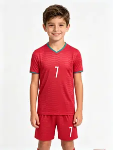 Sports Set, Breathable Football Jersey, Loose-Fitting Casual, All-Season Gift for Kids, Soccer Training & Match Wear