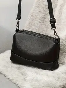 Soft imitation leather lychee pattern mother bag women's shoulder messenger bag multi-compartment dumpling bag large capacity women's bag wallet