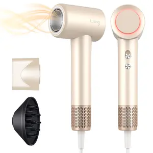Luxing TurboLux 200M Negative Ionic 1500W Hair Dryer 110000 RPM Brushless Motor Fast Drying Anti-Frizz Lightweight Low-Noise 4 Modes Cream Smooth