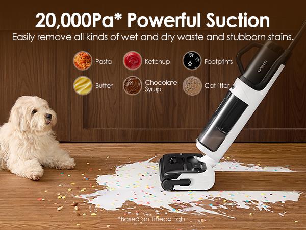 Tineco Floor One Switch i5 Stretch Breeze Wet Dry Vacuum Cleaners, 2-in-1 Cordless Vacuum for Multi-Surface, 20KPa Powerful Floor Cleaner Mop with Long Runtime