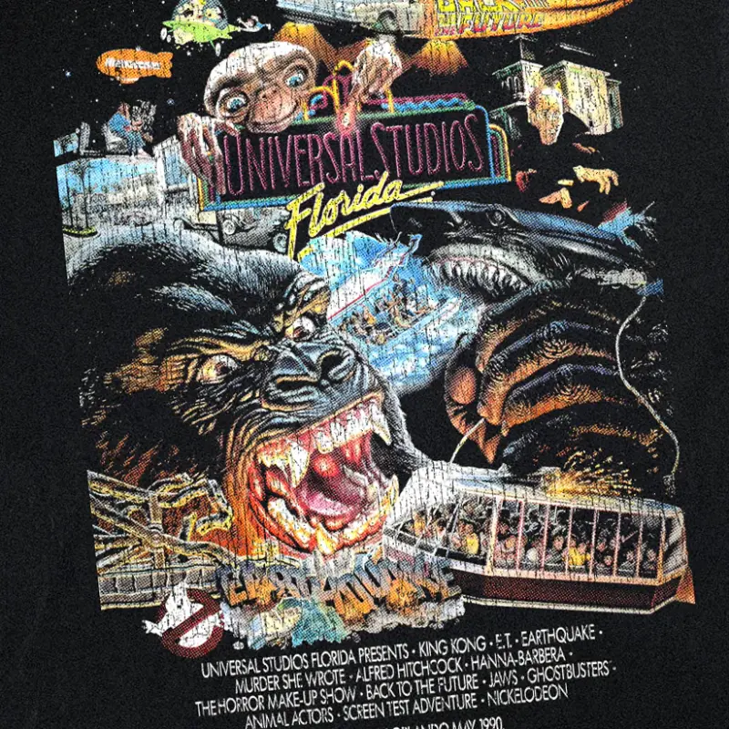 89 UNIVERSAL STUDIOS FLORIDA VINTAGE BLACK T-SHIRT, Retro 90s