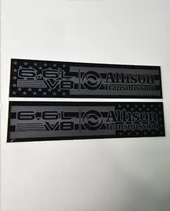 2020-2026 GMC 2500 / 3500 (Gasser) "6.6L V8 Allison Transmission" over American Flag Fender Emblems