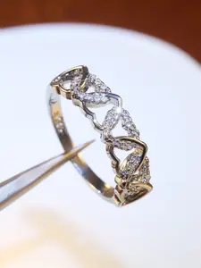 1 PC Elegant Cubic Zirconia Ring For Women Wedding Engagement Valentine's Day Gift