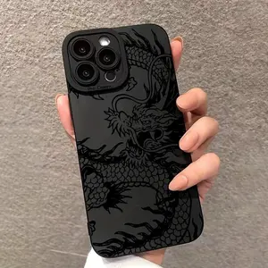 Dragon Pattern Phone Case, Anti-drop Fashion Phone Protector Cover, Phone Accessories Compatible with iPhone 15 14 13 12 11 XS XR X