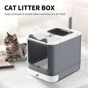 Pull-Out Drawer Cat Litter Box – Large Fully Enclosed Cat Toilet with Odor-Lock Technology, Anti-Splash Foldable Design, Space-Smart Minimalist for Compact Homes tiktokshopspringglowup