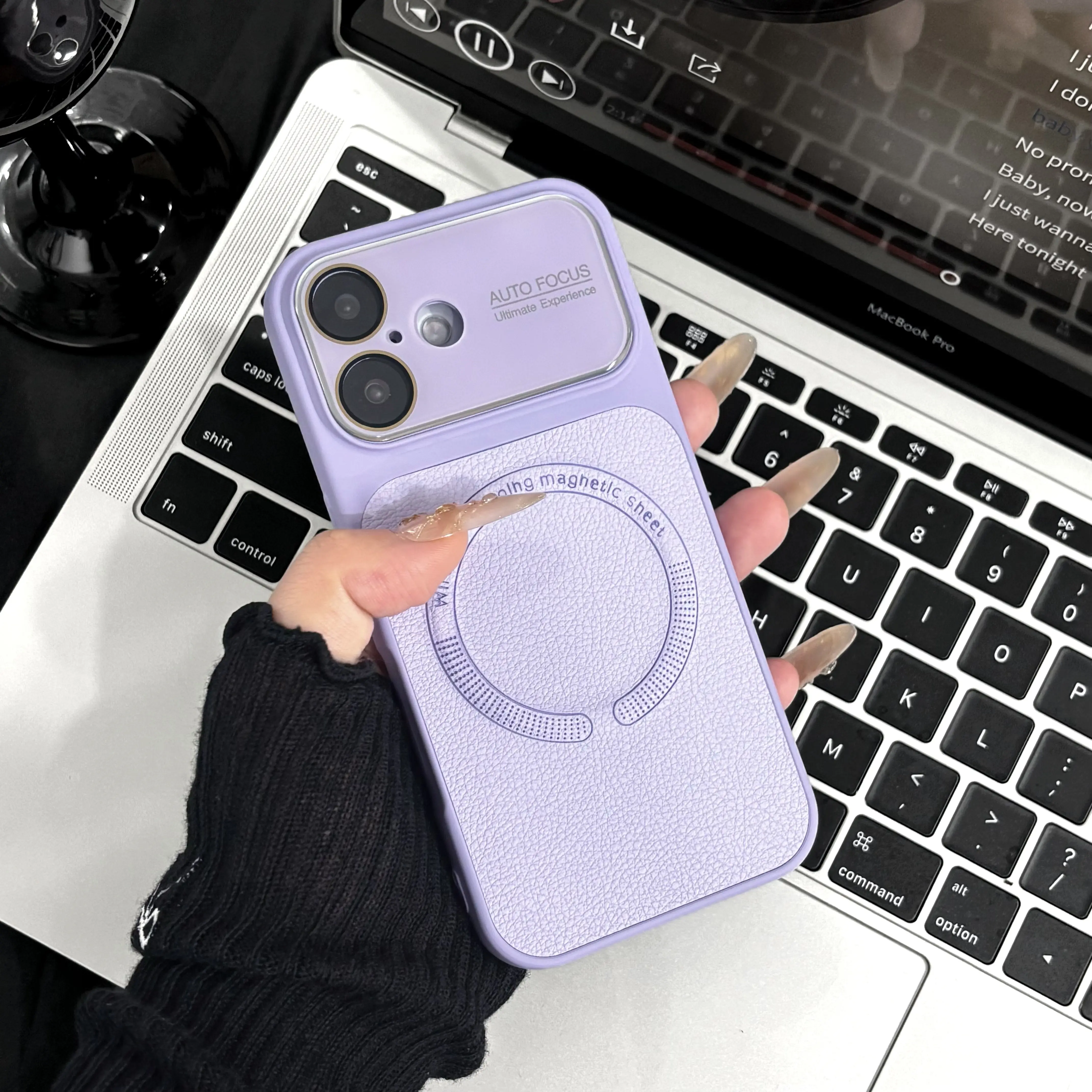 The Latest Purple Leather iPhone Case: A slim, shock-resistant MagSafe case designed specifically for the iPhone 17/16/15/14/13/Pro Max/Pro/Plus series, featuring a camera lens cover—the perfect birthday gift for friends, family, or your girlfriend.