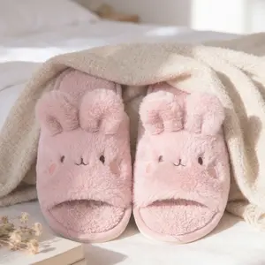 Cozy Bunny Ear Plush Slippers | Cute Fluffy House Shoes for Women | Soft Home Comfort