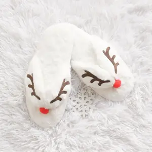 Women's Reindeer Slippers - Rudolph Fuzzy Cozy Holiday Gifts - Christmas Gift Ideas - Walking Shoes, Footwear
