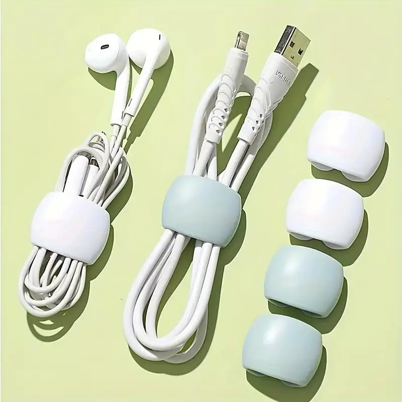 Cable Organizer, 10pcs/set Silicone Earphone & Charging Cable Organizer Clips, Simple Travel Cord Management Clips, Cable Cord Organizer