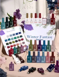 Beetles Winter Fantasy HEMA-Free Gel Polish Manicure Set - 10ml Large Volume Spring Sonata Colleciton,  Pastel Colors Polish with Base Top Coat Swatch Card Uv LED Lamp Gel Gifts for Women mothersdaygift Taste of Spring Summer Nail Vacation Nail