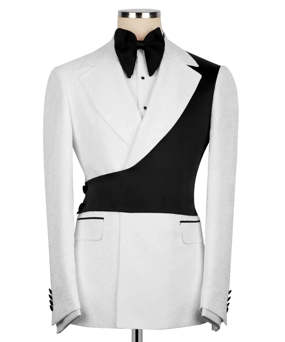 Black & White Double-Breasted Tuxedo