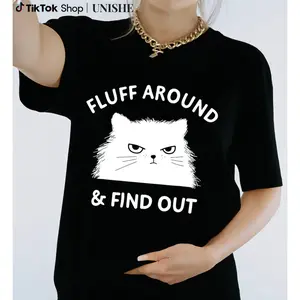 Funny Cat Lady Shirt – Sarcastic Quote Tee with Fluff Around Humor