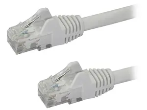 StarTech N6PATCH6WH 6 ft. White Cat6 Cable with Snagless RJ45 Connectors - Cat6 Ethernet Cable - 6 ft. UTP Cat 6 Patch Cable