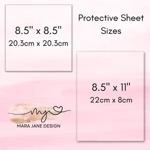 Coloring-Page Protective Cardstock Sheet | Prevent Marker Bleed-Through | 8.5x8.5″ (Square) | Mara Jane Design Accessory Protection