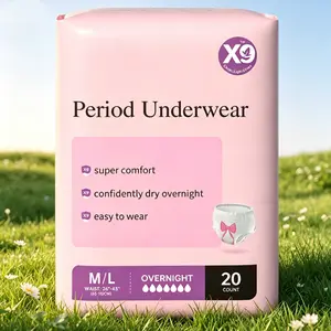 X9 The All-Nighter Plus Size Underwear for Women - Dual Absorbent Core, Menstrual panty, adult sleep pants，pads，Leak-Free & OdorProtection Disposable Overnight Adult Pull Ups forWomen M/L 20 Ct
