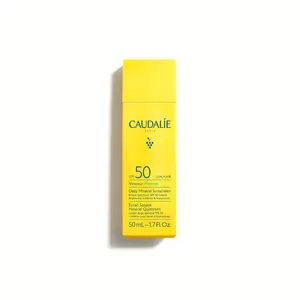Caudalie Vinosun Daily Mineral Sunscreen SPF 50 Non-Nano Zinc, Silicone-Free with Viniferine & Niacinamide for Radiant Glow