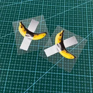 Banana Pattern Car Sticker, 14pcs/set Car Body Decorative Sticker, Universal Car Exterior Decoration Accessories for Car, Motorcycle, Laptop, Luggage, Computer Case