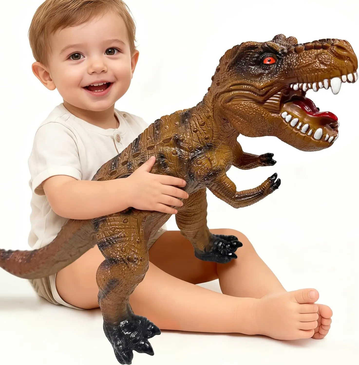 Big Dinosaur Toys for Toddlers-28 inches Tyrannosaurus Rex Dinosaur Figures, Jumbo Realistic Dinosaur Toys for Boys Girls Gift, Kids Ages 1 2 3 4 5 6 7 8