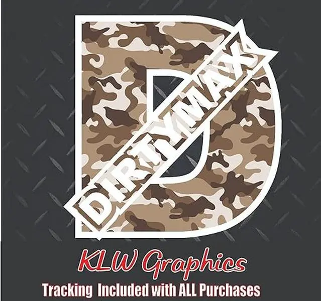 Dirtymax Duramax D Brown Tan White Camo Print Full Color Decal Sticker Turbo Diesel Truck 6.6 3.0 Crew Cab
