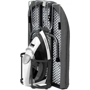 Tabletop Ironing Board with Iron Holder, Small Folding Ironing Board with Cover and Pad, Compact Mini Iron Table for Home & Travel, Black