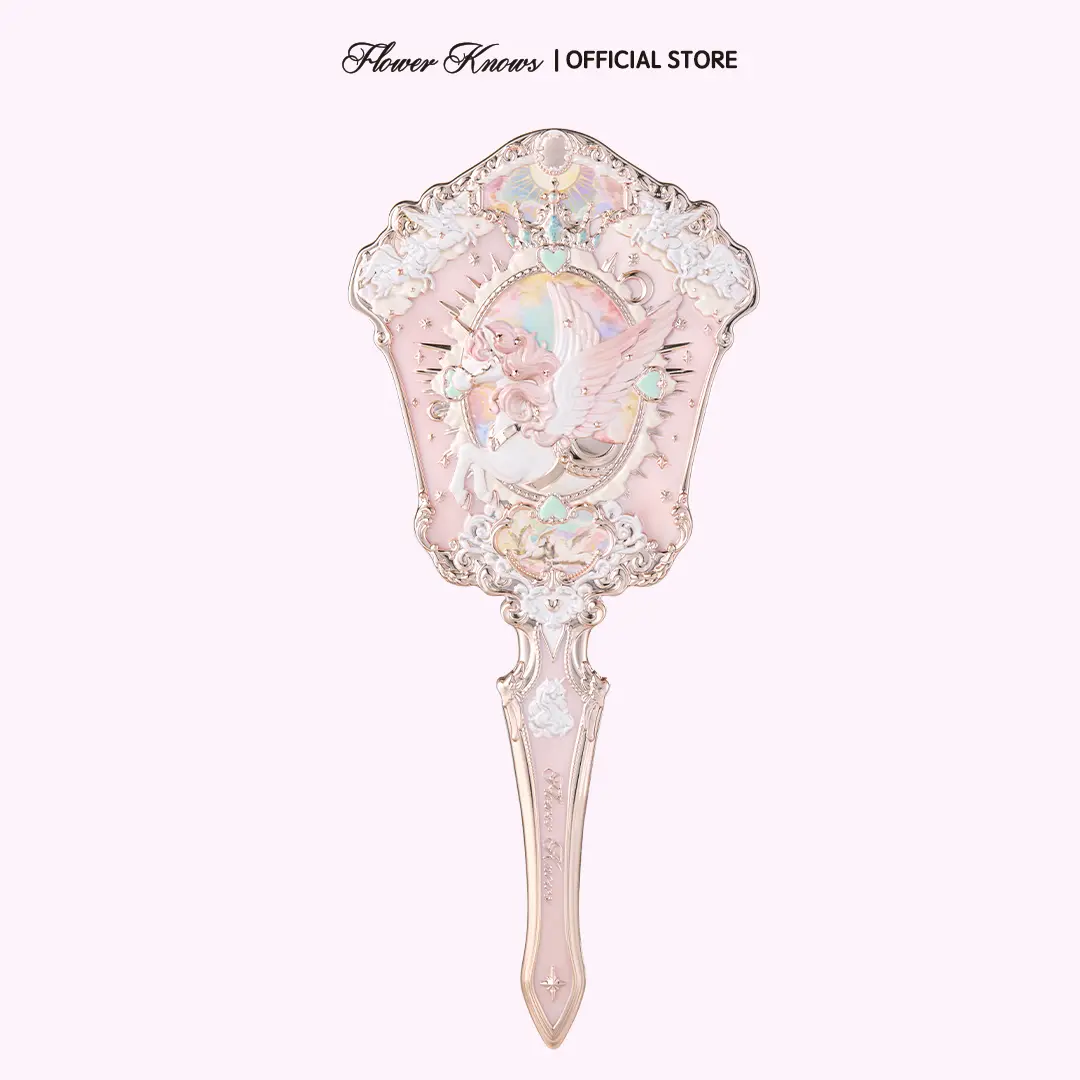 Flower Knows Knight Unicorn Collection Hand Mirror, Gold-Coated, Hand-Sized Mini Handheld Mirror for Beauty & Personal Care Makeup Use, Hand-Sized Handheld Mirrors, Minis Handheld Mirrors, #summerwins, #DealsForYouDays