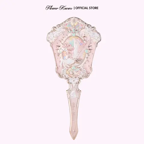 Flower Knows Knight Unicorn Collection Hand Mirror, Hand-Sized Mini Makeup Mirror for Beauty & Personal Care, Unicorn Makeup Products, Mini Gifts for Adulting Women, Self Care Gadgets for Women, #sohochic, Ideal for Christmas gift, Black Friday